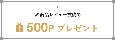 商品レビュー投稿で500Pプレゼントバナー