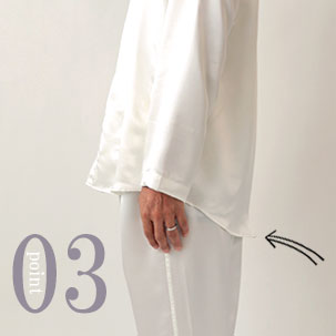 川俣シルクサテンパジャマのデザイン3