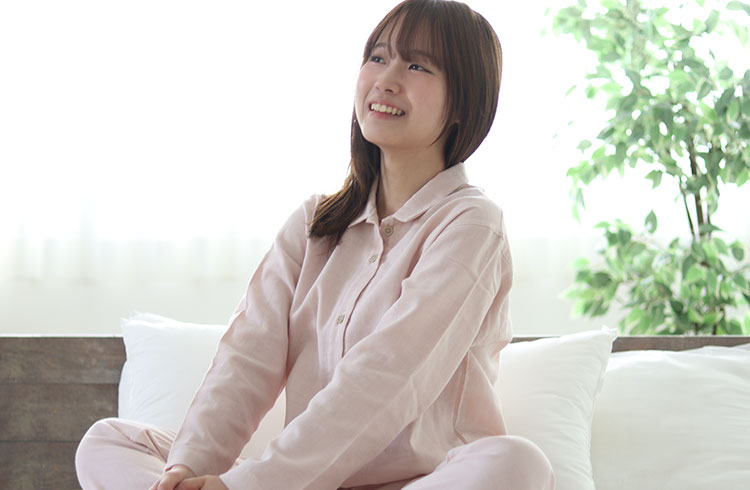 和晒京ふたえガーゼ前開きパジャマ