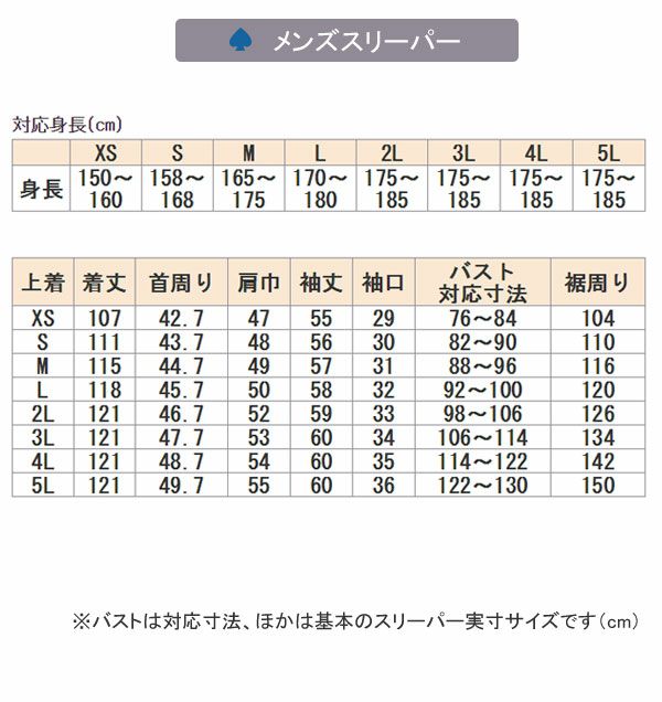 サイズ表