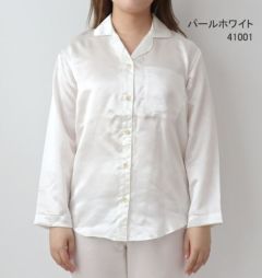 つくるパジャマ　川俣シルクサテンレディースパジャマ 上下セット つくるパジャマ 川俣シルクサテンレディースパジャマ 上下セット